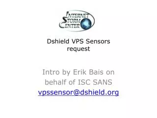 Dshield VPS Sensors request