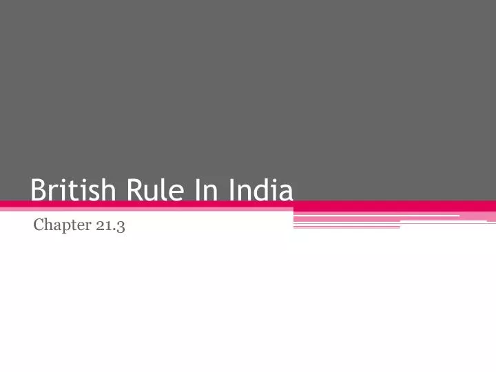 british rule in india