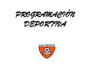 programaci n deportiva
