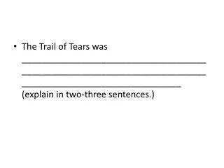 The Trail of Tears could inspire artwork because _______________. (see #5 from song handout)