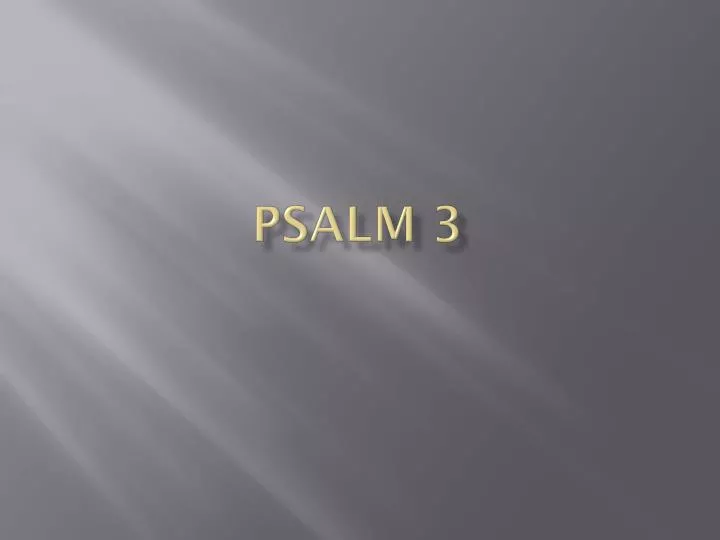 psalm 3