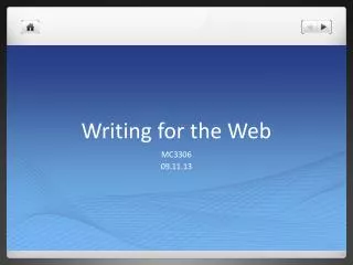 writing for the web