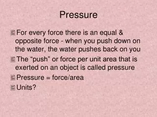 Pressure