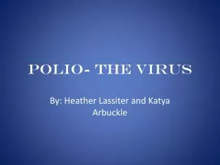 Polio- the virus