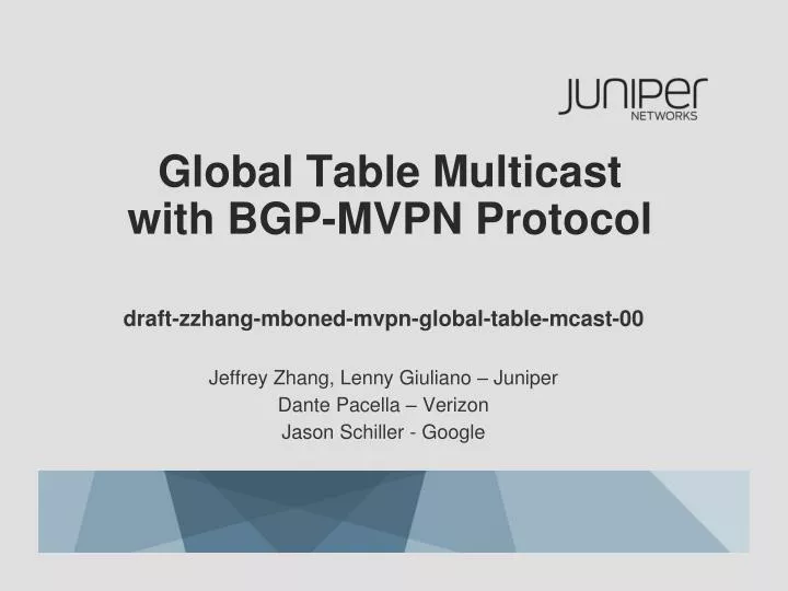 global table multicast with bgp mvpn protocol