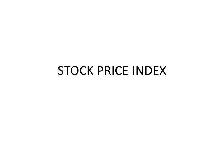 stock price index