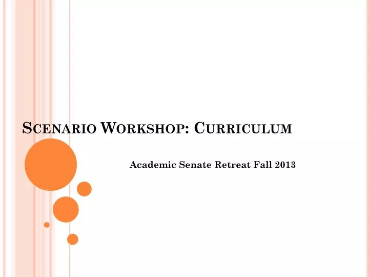 scenario workshop curriculum