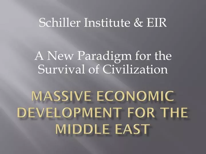 massive economic development for the middle east