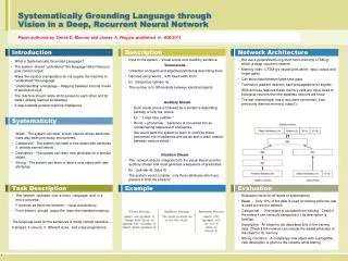 Systematically Grounding Language through Vision in a Deep, Recurrent Neural Network