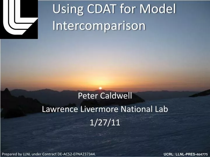 using cdat for model intercomparison