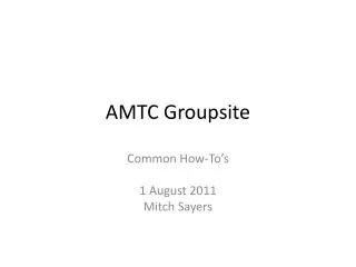 AMTC Groupsite