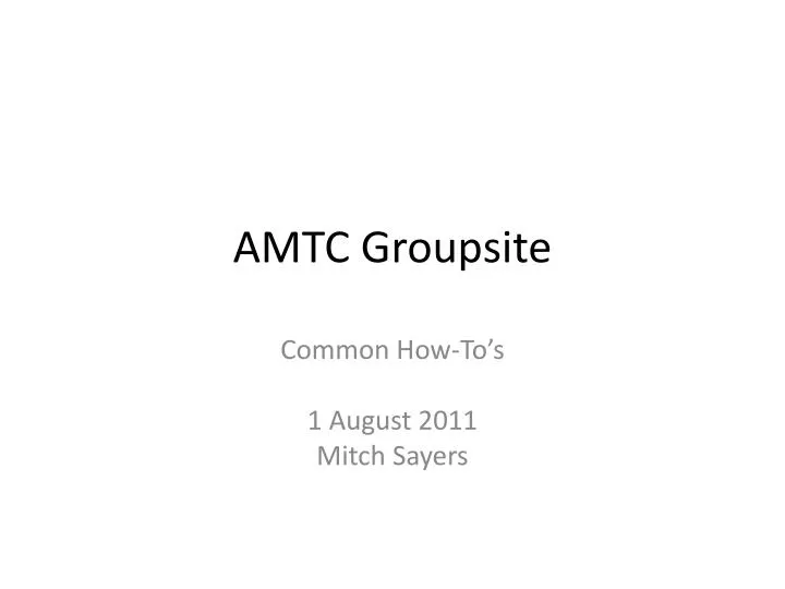amtc groupsite