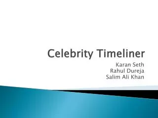 Celebrity Timeliner