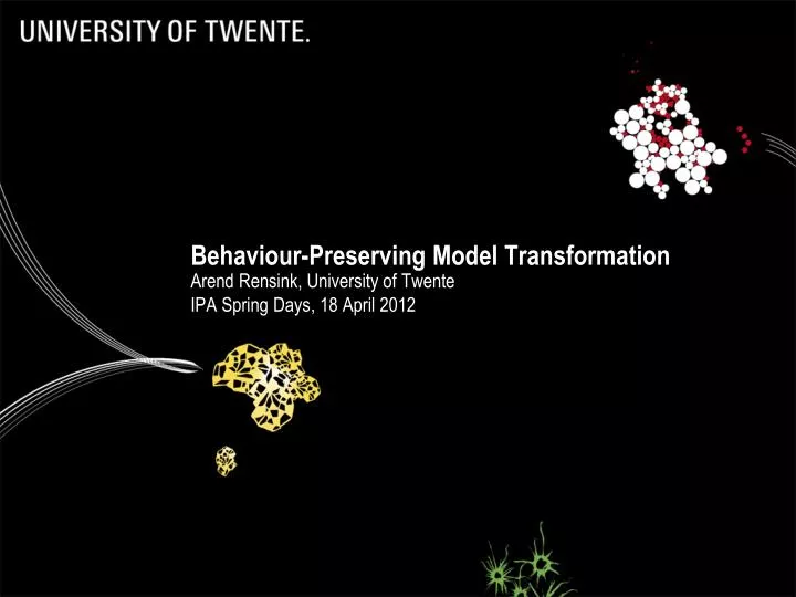 behaviour preserving model transformation