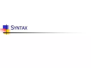 Syntax