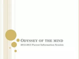 Odyssey of the mind