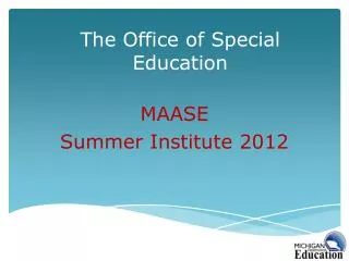 The Office of Special Education