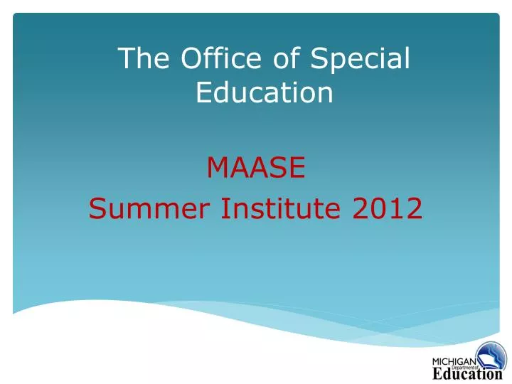 the office of special education