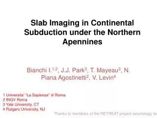 Slab Imaging in Continental Subduction under the Northern Apennines