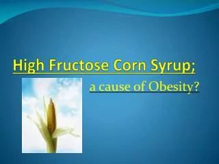 high fructose corn syrup