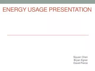 energy usage presentation