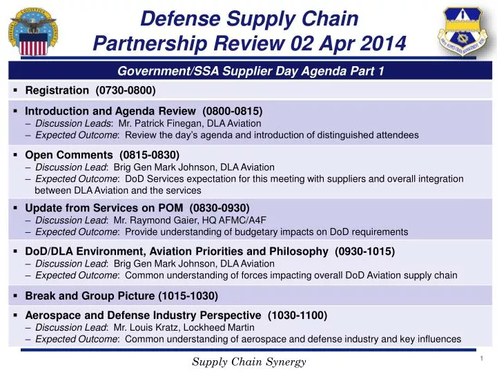 defense supply chain partnership review 02 apr 2014