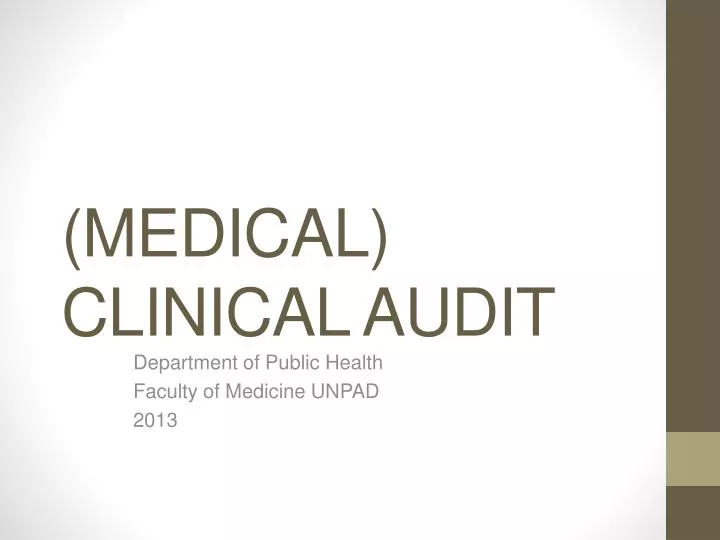 medical clinical audit