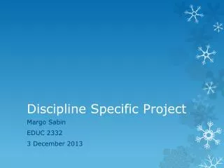 Discipline Specific Project