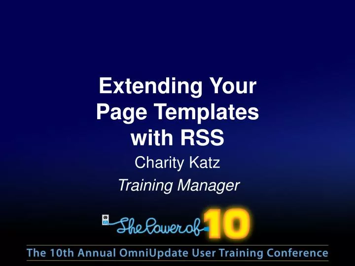extending your page templates with rss