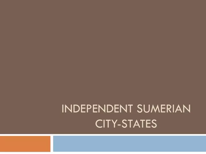 independent sumerian city states
