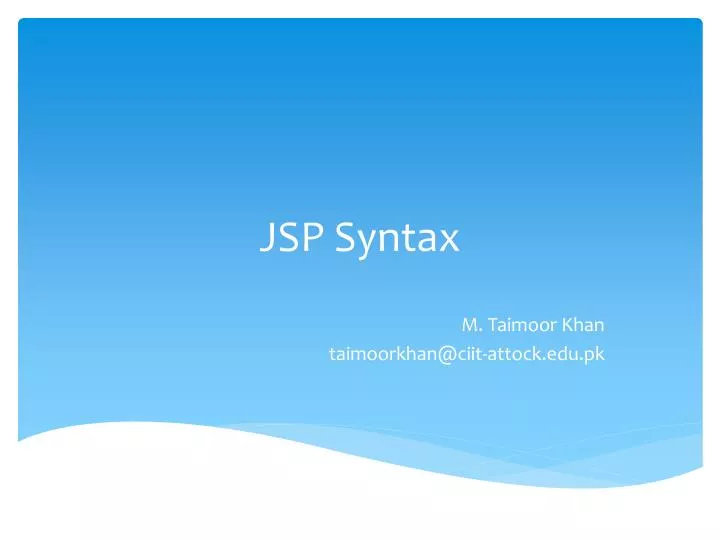 jsp syntax