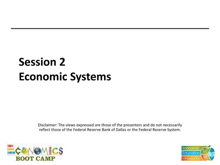 session 2 economic systems