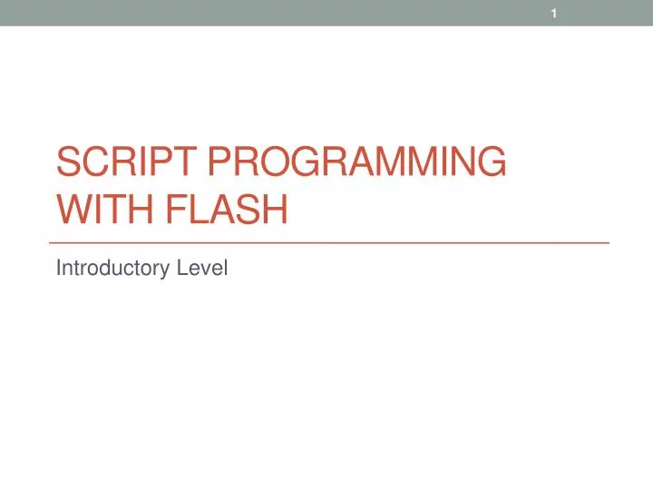 script programming with flash