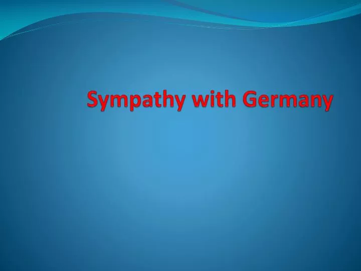 sympathy with g ermany