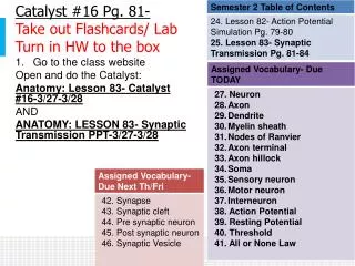 Catalyst #16 Pg. 81 - Take out Flashcards/ Lab Turn in HW to the box