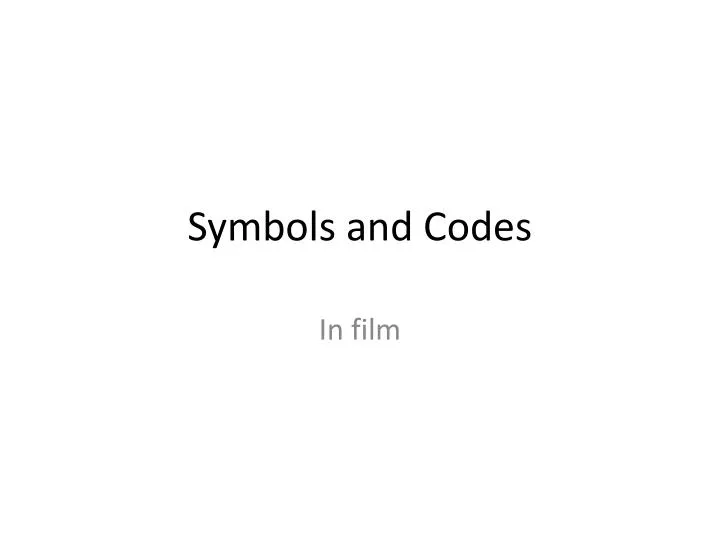 symbols and codes