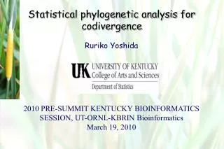 Statistical phylogenetic analysis for codivergence