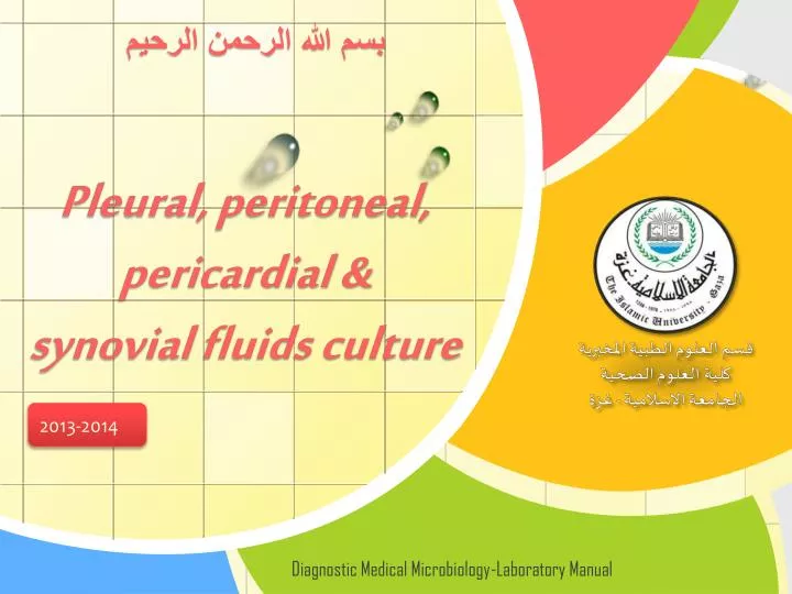 pleural peritoneal pericardial synovial fluids culture