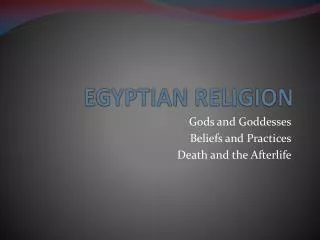 EGYPTIAN RELIGION