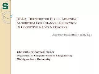 DBLA: Distributed Block Learning Algorithm For Channel Selection In Cognitive Radio Networks