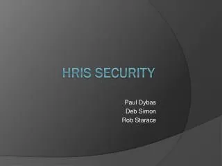 HRIS Security