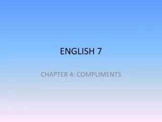 ENGLISH 7