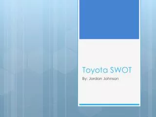 Toyota SWOT