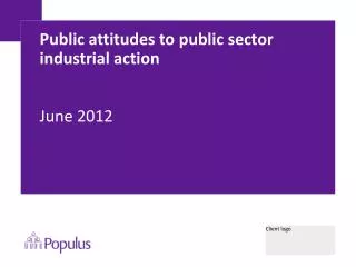 Public attitudes to public sector industrial action