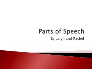 Parts of Speech