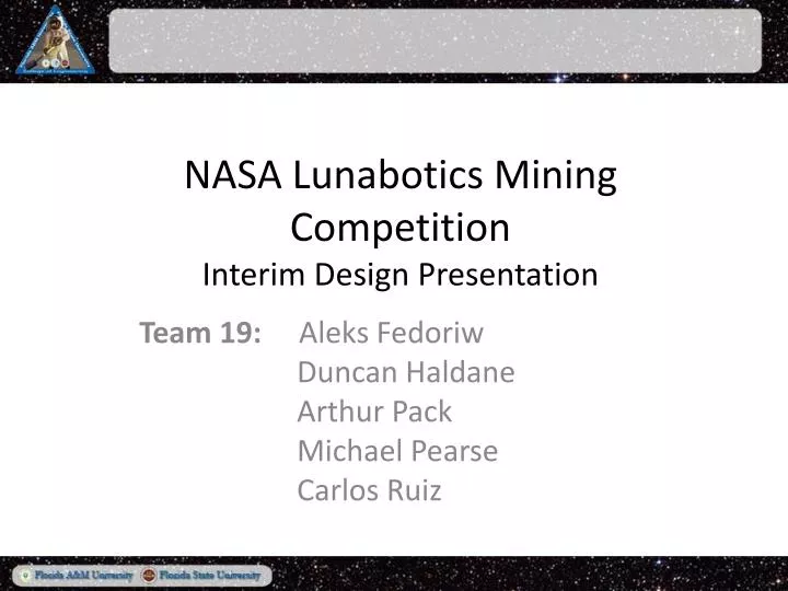 nasa lunabotics mining competition interim design presentation