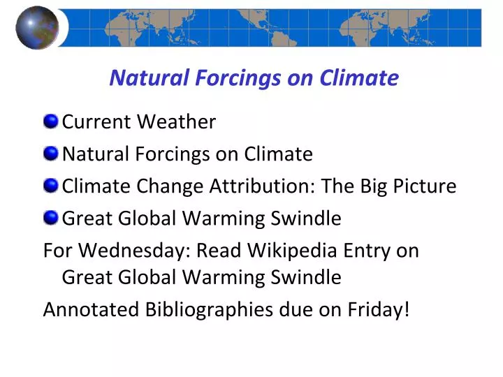 natural forcings on climate