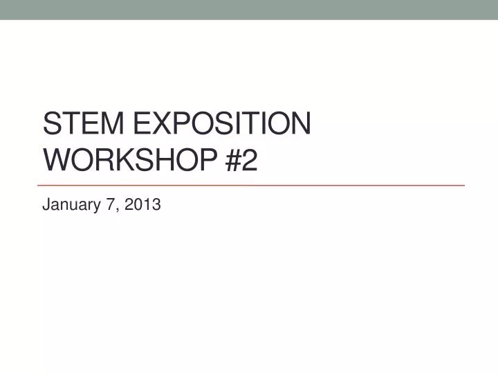 stem exposition workshop 2