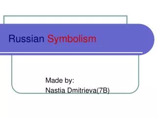 russian symbolism