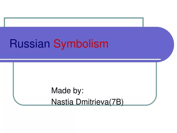 russian symbolism